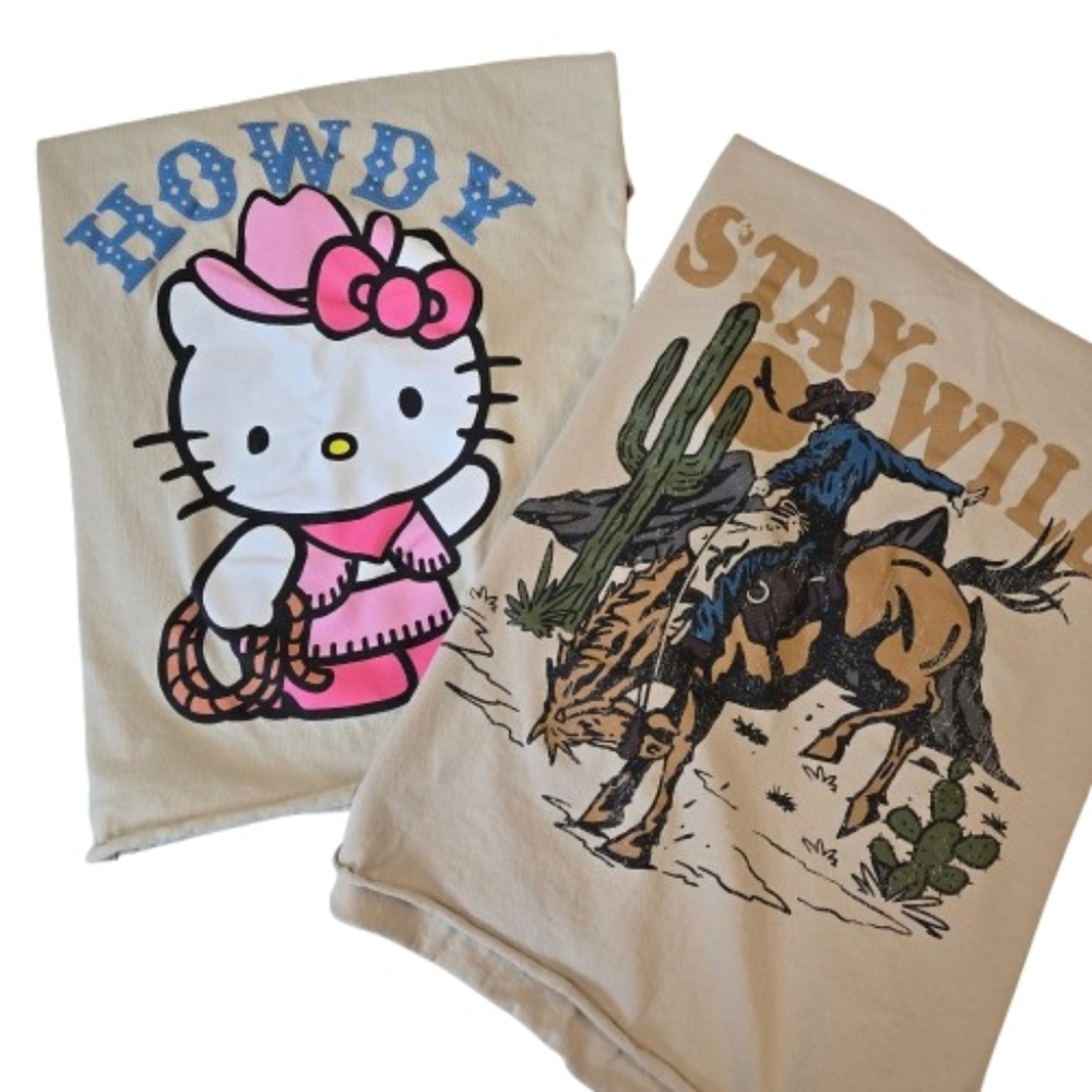 2 Graphic Tees Western Hello Kitty 2X - Picture 2 of 15